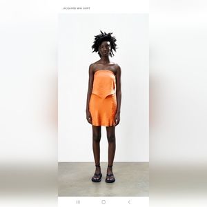 Zara Jacquard Mini Skirt Size M